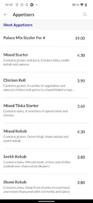 Palace Tandoori android App screenshot 1